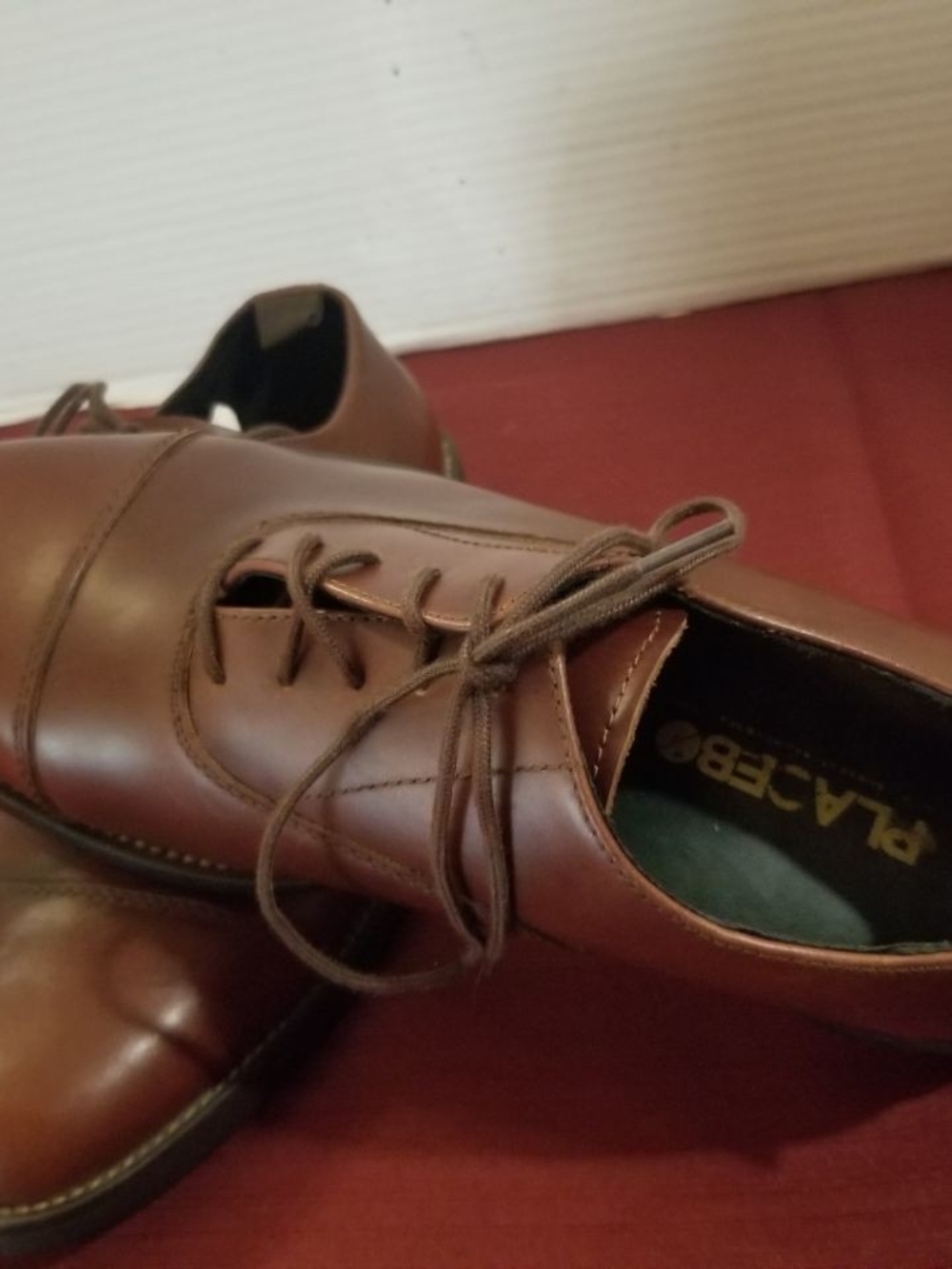 PLACEB Classic Brown Leather Women Oxford Dress Shoes Size 9